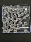 12mm Faceted Clear Beads 50 Pack USA Fishing Offshore Tackle Free Shipping Craft1