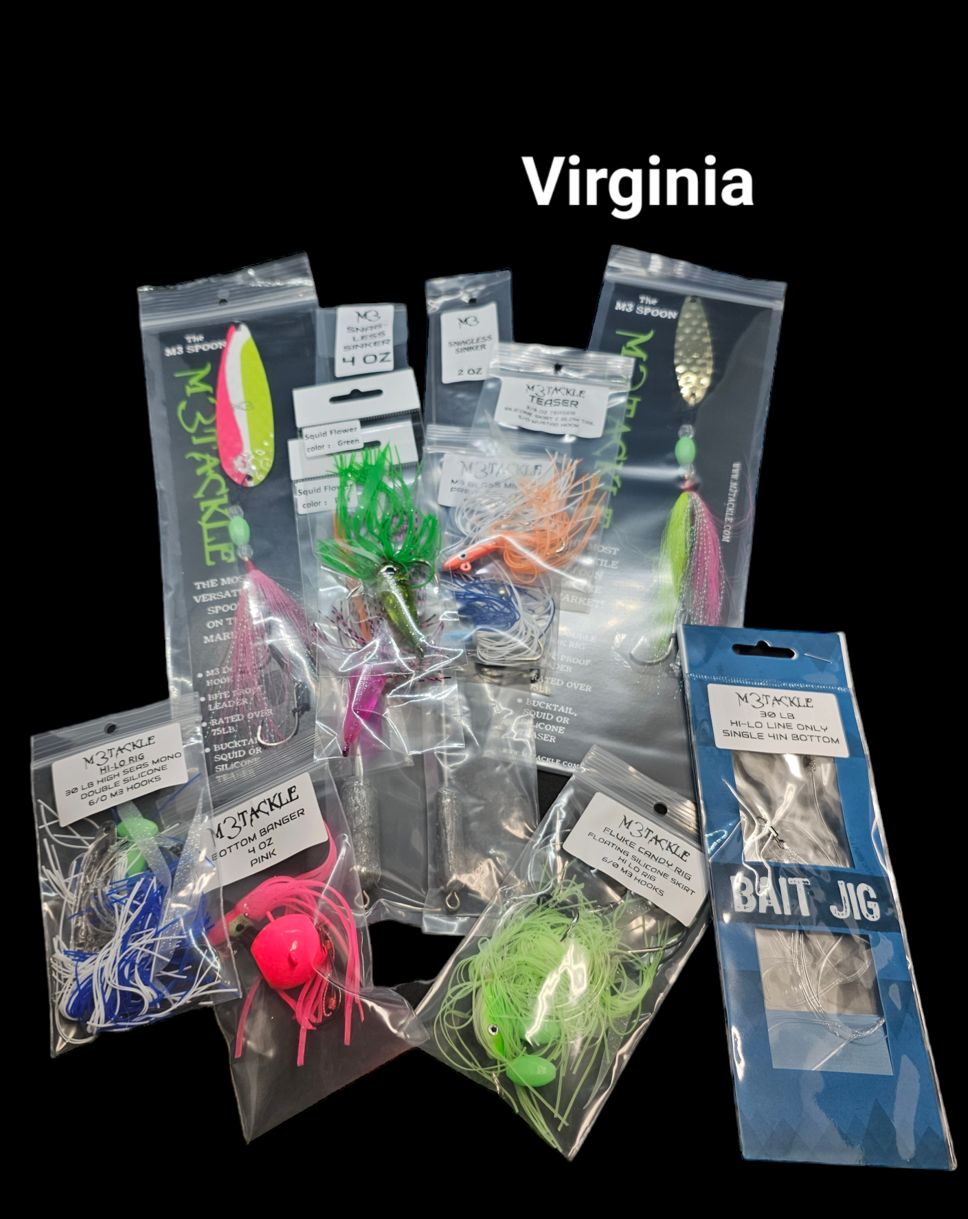 Virginia Bottom Fishing Bundle Fully Rigged Spoons Hi Los  Teasers