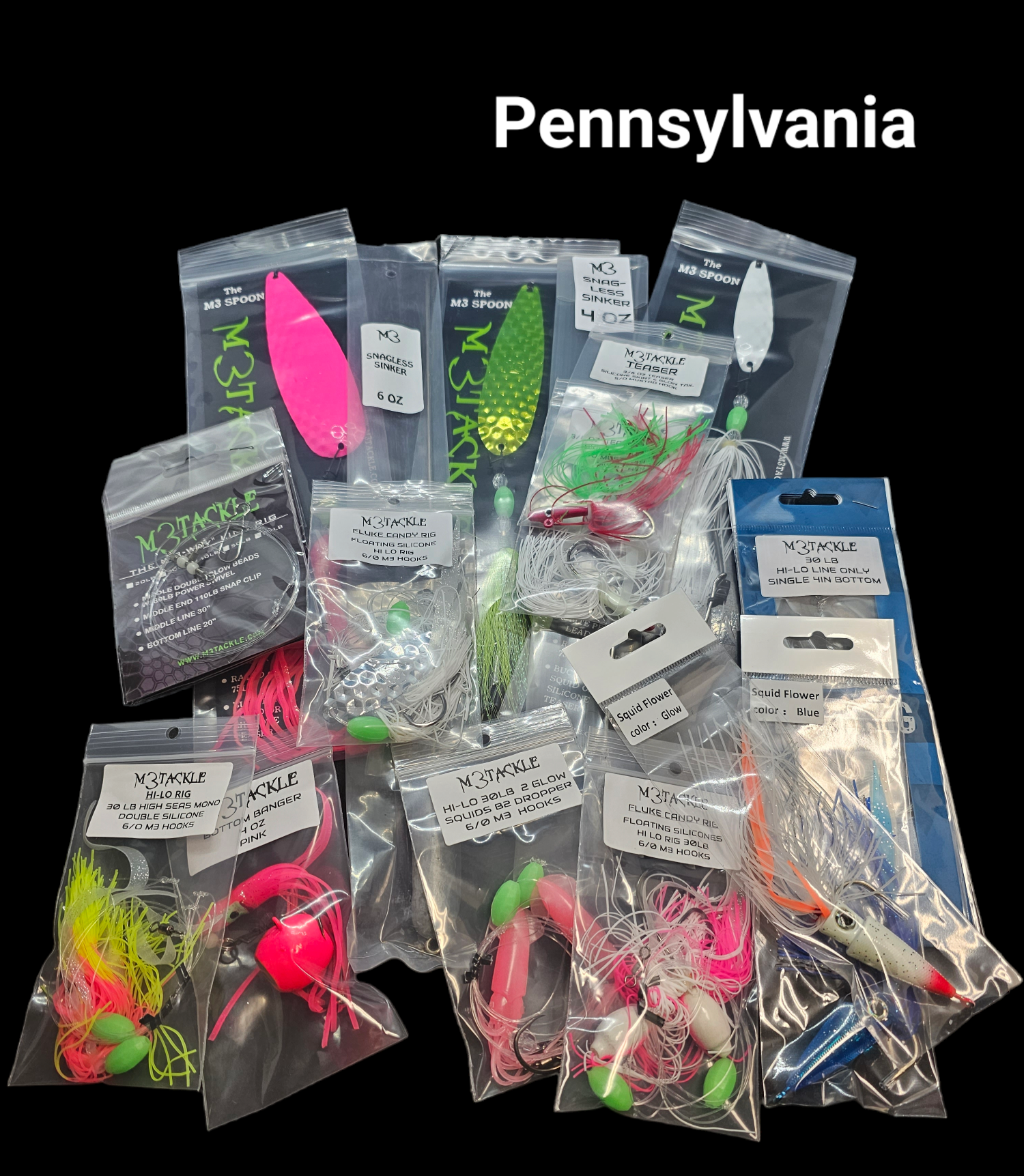 Pennsylvania Bottom Fishing Bundle Fully Rigged Spoons Hi Los  Teasers