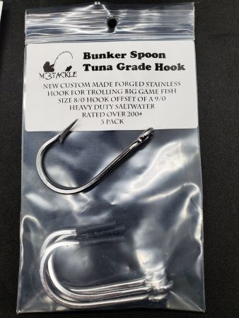 custom made fish hooks Forged Stainless 8/O Hooks