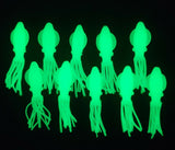 Fishing Lure B2 Stlye Squid Body 4" in /10 cm Octopus Soft Glow Fluke Jig 10 Pc