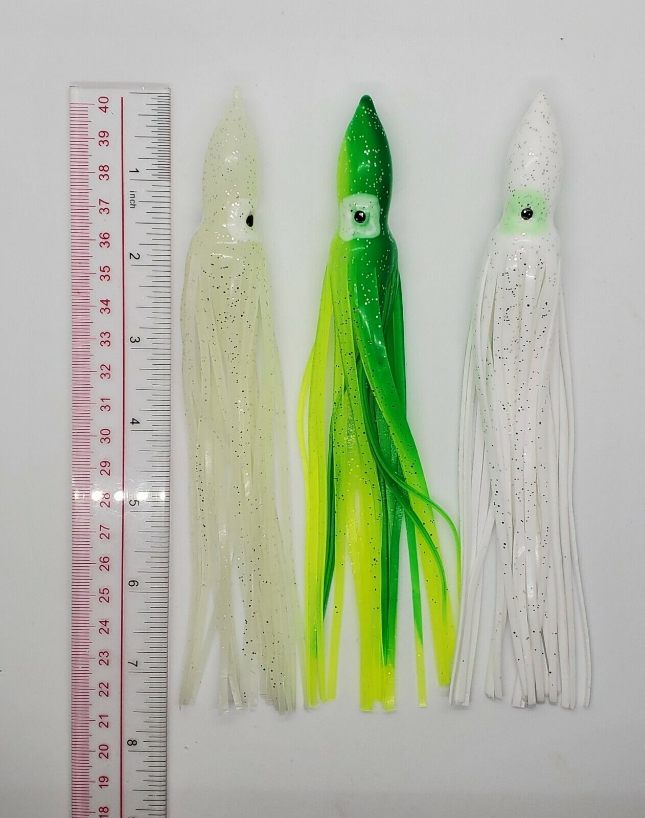 7.5" Fishing Squid 19 cm Hoochie Skirts 5 pack pick color add note at checkout