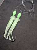 Fishing Lure B2 Squid Soft Body 3" in /8cm Hi-lo Octopus Glow Fluke Jig 10 Pack