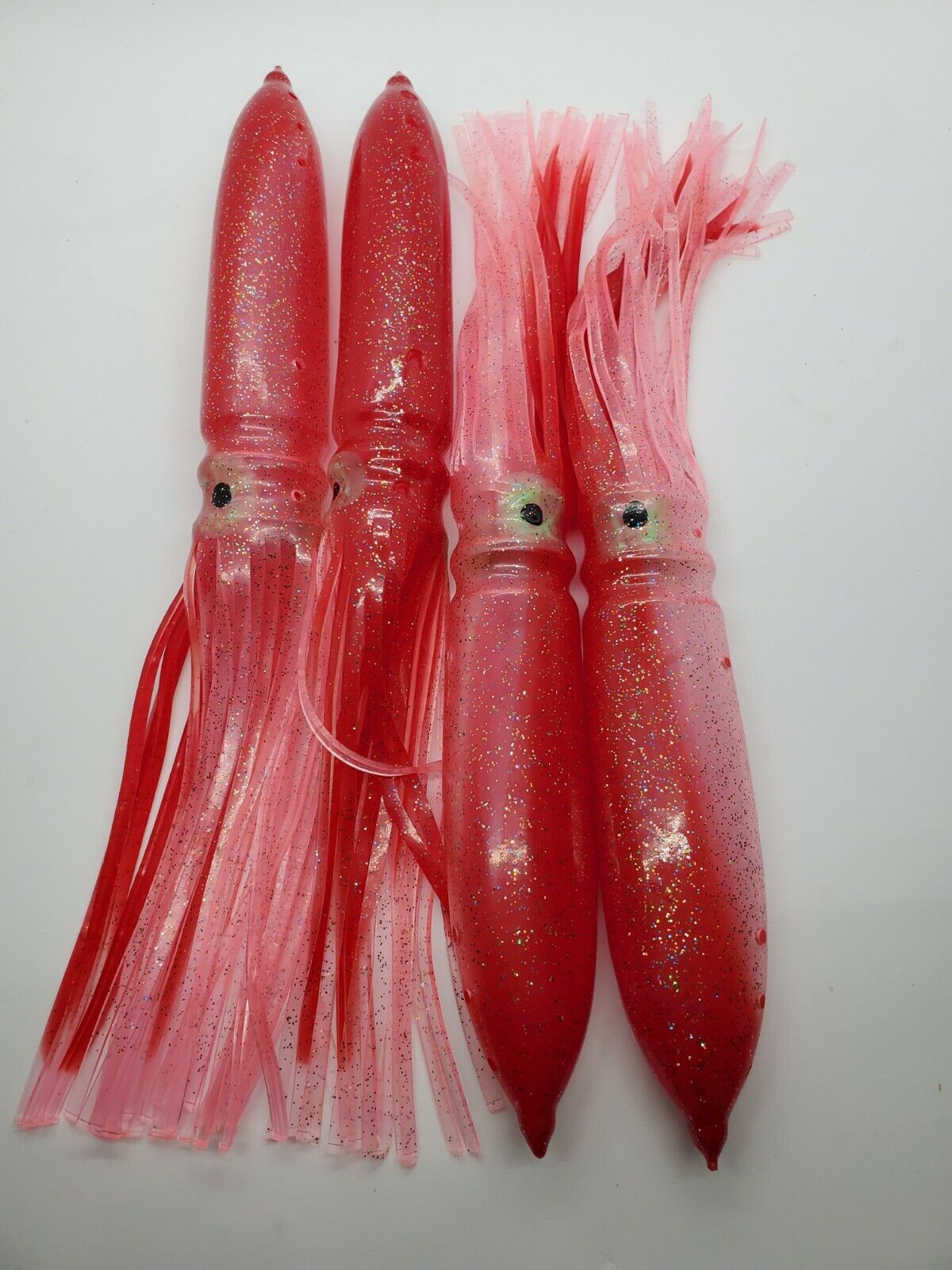 5 Pack Fishing Bulb Squids Skirt Lures Hoochie Offshore Trolling Lure