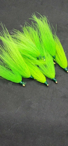 Fishing Bucktail Hair Teaser Slide Tube Fluke Bass Rig Jig 25 Pack