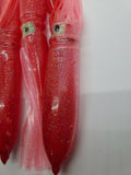 5 Pack Fishing Bulb Squids Skirt Lures Hoochie Offshore Trolling Lure Saltwater