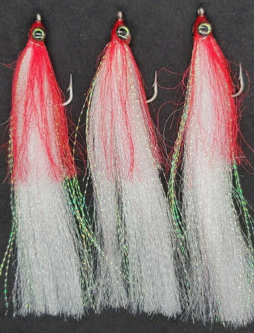 3 Fishing Teasers 2/0 Hooks Flies Fluke Flounder Striper Sea Bass Bait Rig Lure