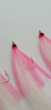 3 Fishing Teasers 5/0 Hooks Flies Fluke Flounder Striper Sea Bass Bait Rig Lure