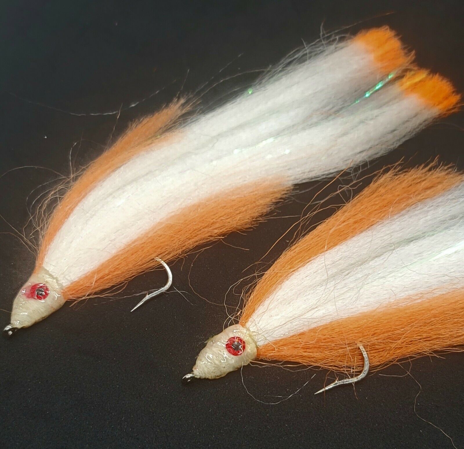 3 Fishing Teasers 5/0 Hooks Flies Fluke Flounder Striper Sea Bass