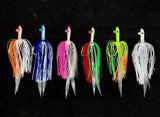 5 PLUS 1 Free Fishing Teaser Glass Minnow Style Silicone Skirt Lure Jig 6 Total