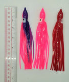 6" Fishing Squid 15 cm Hoochie Skirts 5 per each color, put note in checkout