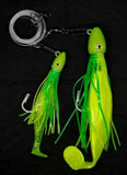 Hoochie Squid Fishing Tackle Glow 7.5" 19cm Trolling Terminal Tackle Tuna Marlin