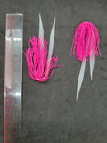 Silicone Fishing Skirt 4" w/ Glow Tails Fishing Lure Rig Teaser Micro Tackle 10