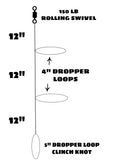 Hi Lo Double 4in Dropper Loop 30 or 40 lb Mono