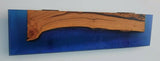 Epoxy Shelf with Hangers Sapphire Blue Pour With Wood Live Edge Wall Art Deco