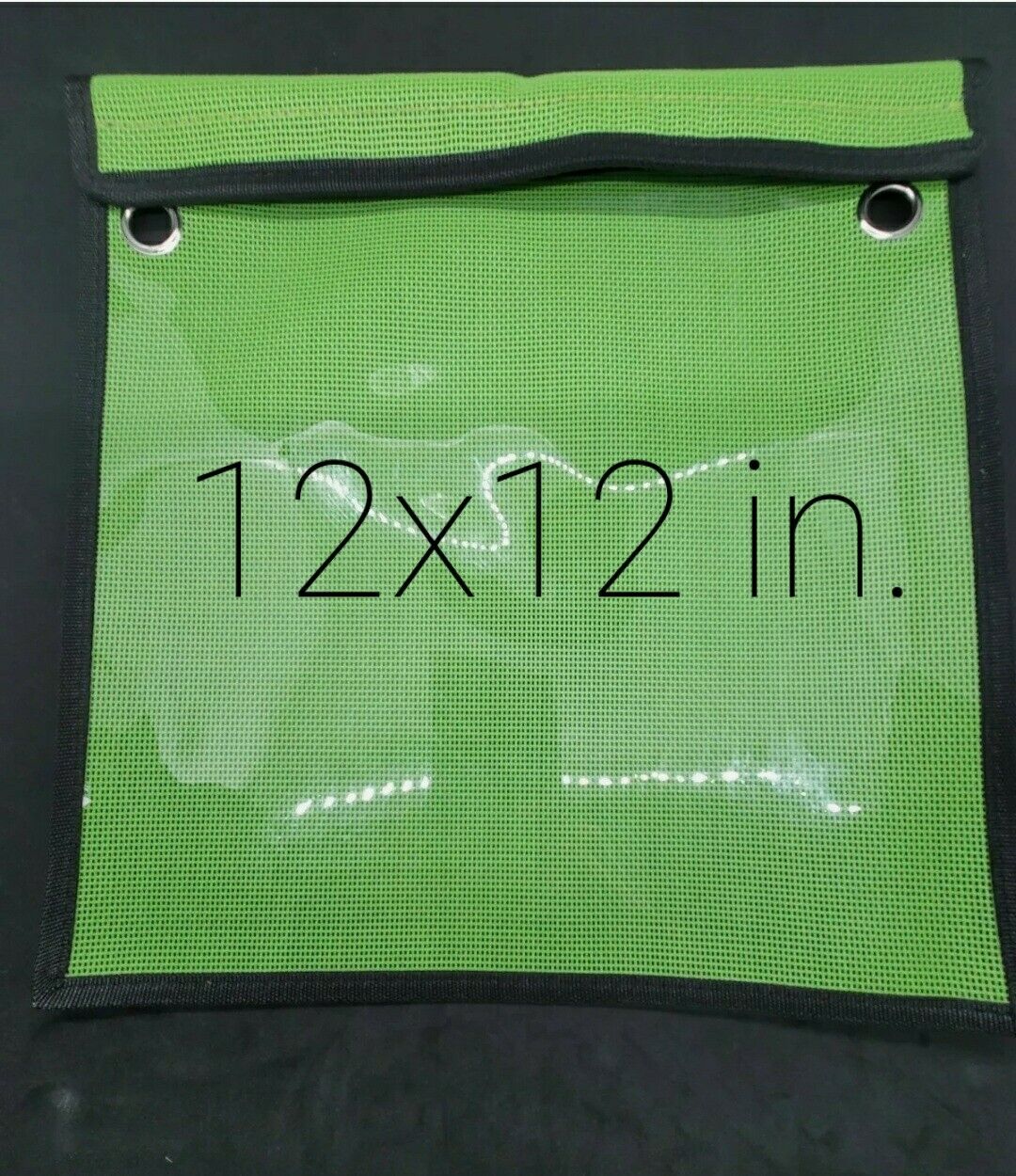 clear plastic fishing poles Offshore Lure Bag Fishing Tackle 12x12 Green Mesh and Clear Vinyl Wash