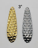 Multi Pack 18 of 3 Each Fishing Flutter Spoon Hex Silver and Gold Finish Brass
