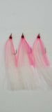 3 Fishing Teasers 5/0 Hooks Flies Fluke Flounder Striper Sea Bass Bait Rig Lure