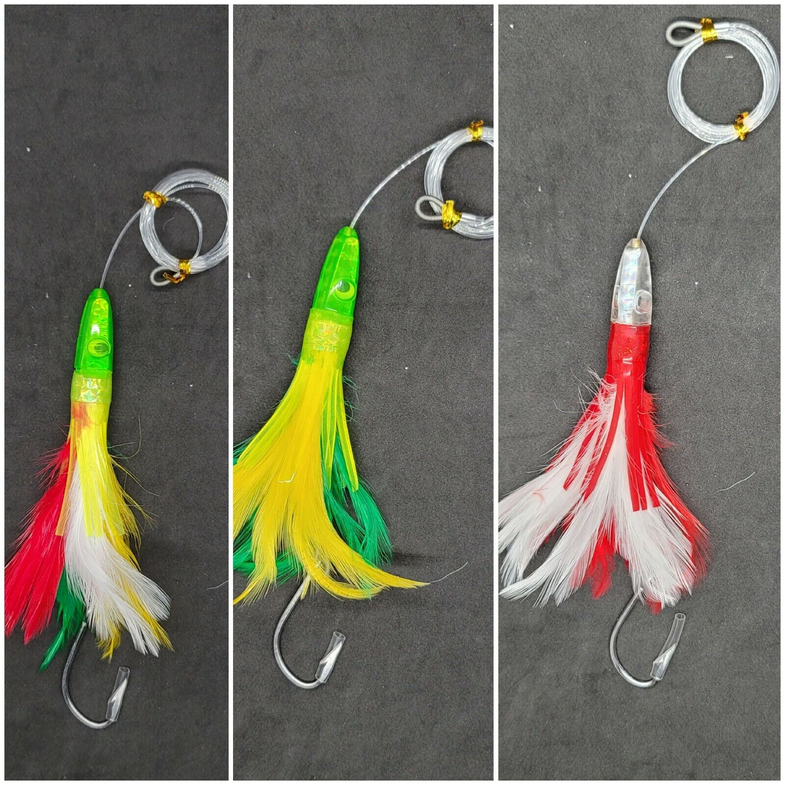 Tuna Trolling Lures Saltwater Fishing Rigged Offshore Bag Mahi