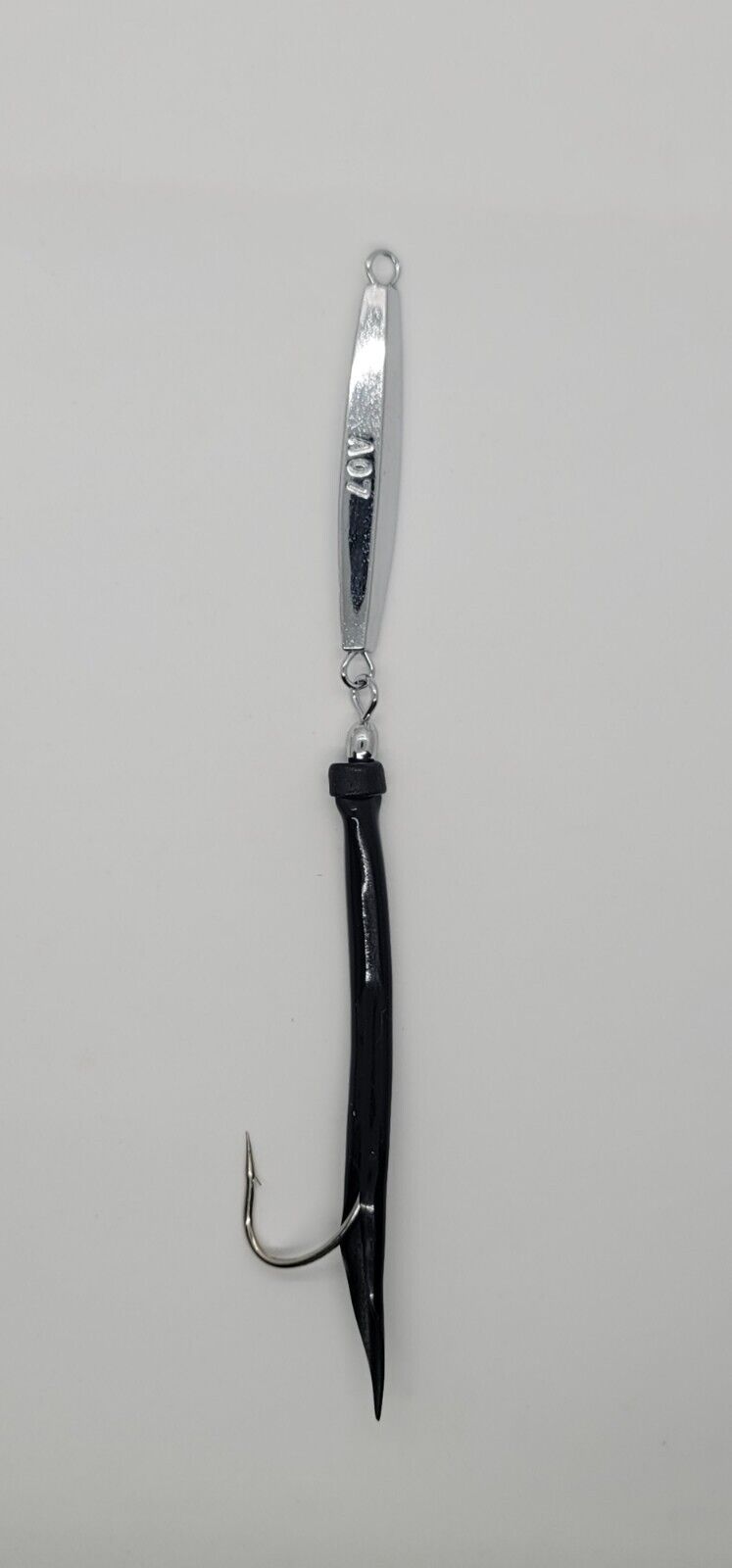 3 Black Ava Diamond Jigs 1,2,3oz Split Tube Tails Bluefish Striper Jig