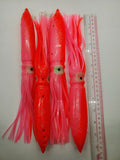 3 Pack Fishing Bulb Squids Skirt Lures Hoochie Offshore Trolling Lure Saltwater