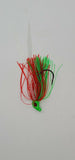 Fishing Teaser Flies Tackle Saltwater 3/8 6/0 Mustad Hook Silicone Skirt 4 Pack
