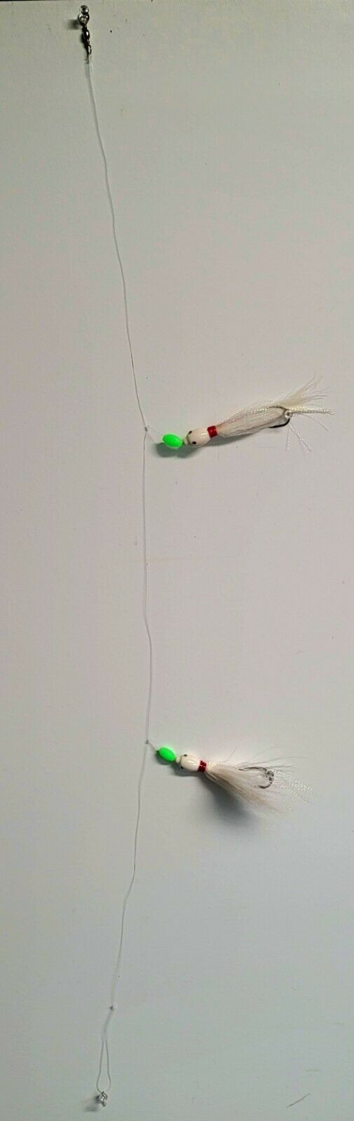 Bucktail Teasers Fishing Hook Fluke Rig Saltwater Fishing jig Plugs Lures  Mylar Flash Bucktail Teasers For Salmon Trout Bass