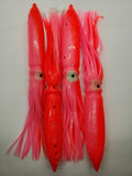 3 Pack Fishing Bulb Squids Skirt Lures Hoochie Offshore Trolling Lure Saltwater