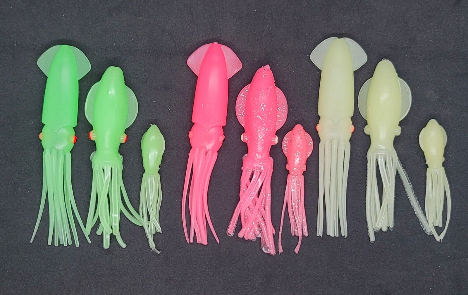 Fishing B2 Squid Octopus Soft Plastic Teaser Lure Hoochie Tackle Glow