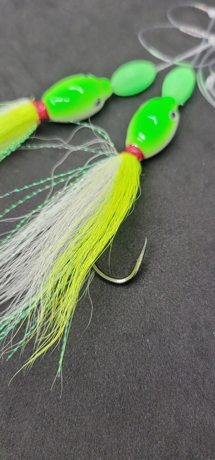 Three Fly Rig Fishing Teaser Floating Bucktail Terminal Tackle Hi Lo 6 Pack Flies Ri ...