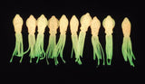Fishing Lure B2 Stlye Squid Body 2.5" in /6 cm Octopus Soft Glow Fluke Jig 10 Pc