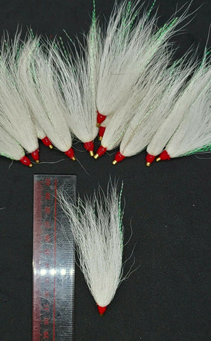 Fishing Bucktail Hair Teaser Slide Tube Fluke Bass Rig Jig 25 Pack