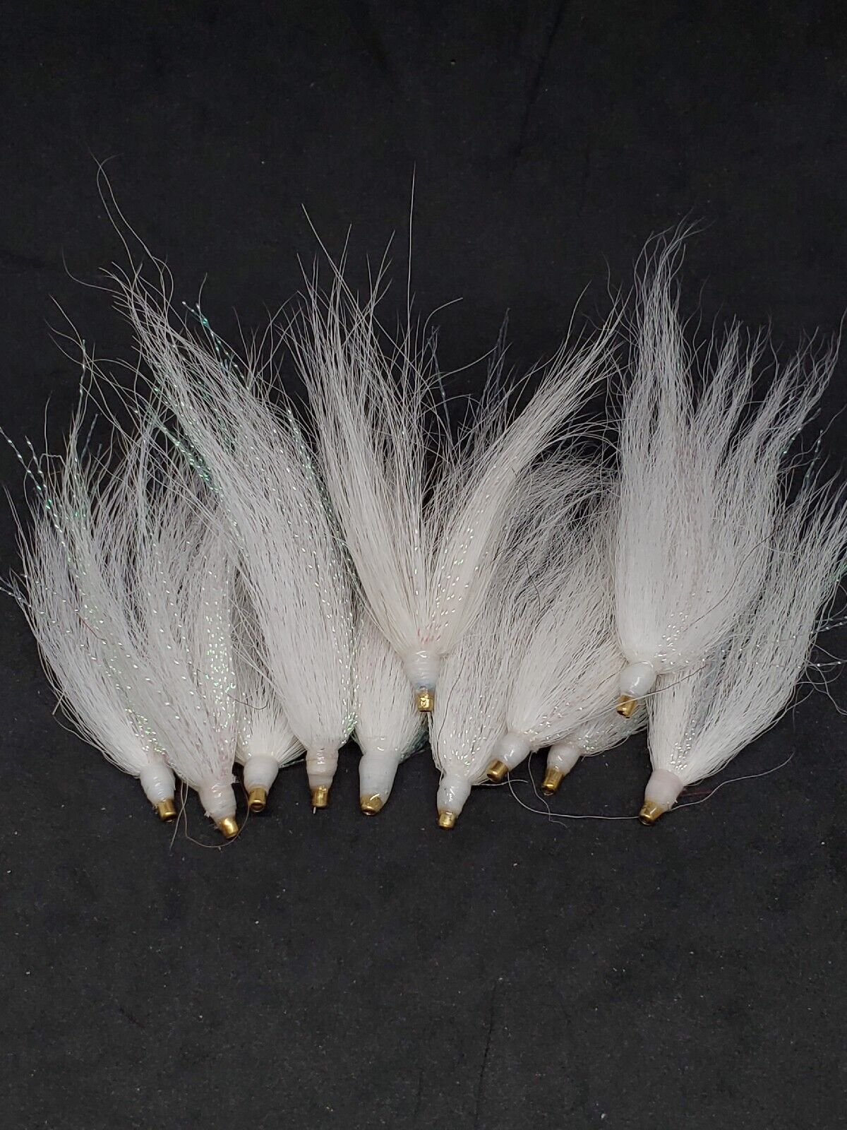 Fishing Bucktail Hair Teaser Slide Tube Fluke Bass Rig Jig 10 Pack Fre