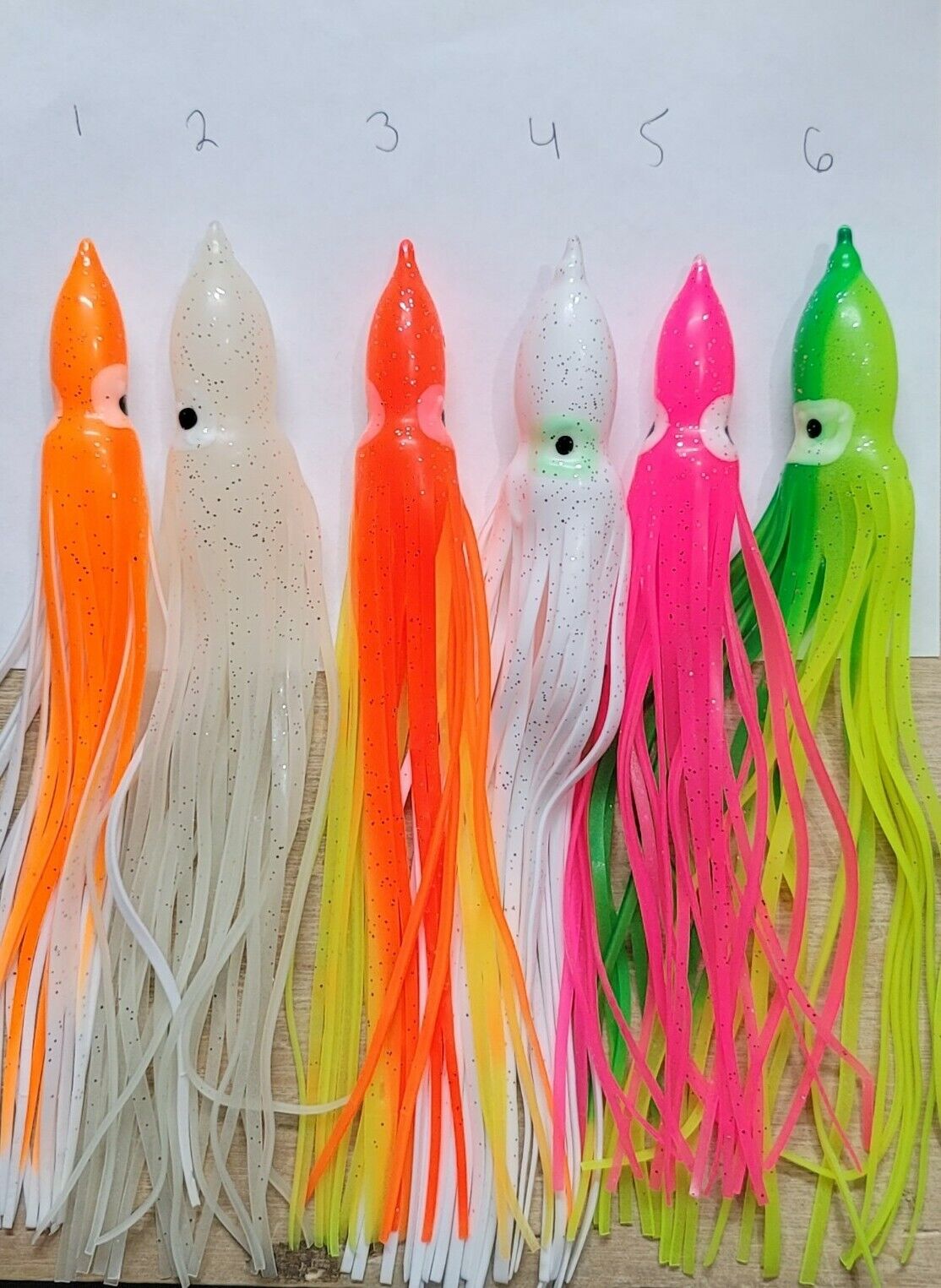 9" Inch Fishing Squid Hoochie Skirts 5 pack pick a color at checkout Tackle