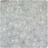 750 Beads Clear Acrylic FACETED ROUND Spacer Bead 8 mm Jewelry or Fishing