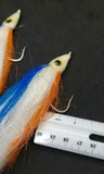 2 Fishing Teasers 5/0 Hooks Flies Fluke Flounder Striper Sea Bass Bait Rig Lure