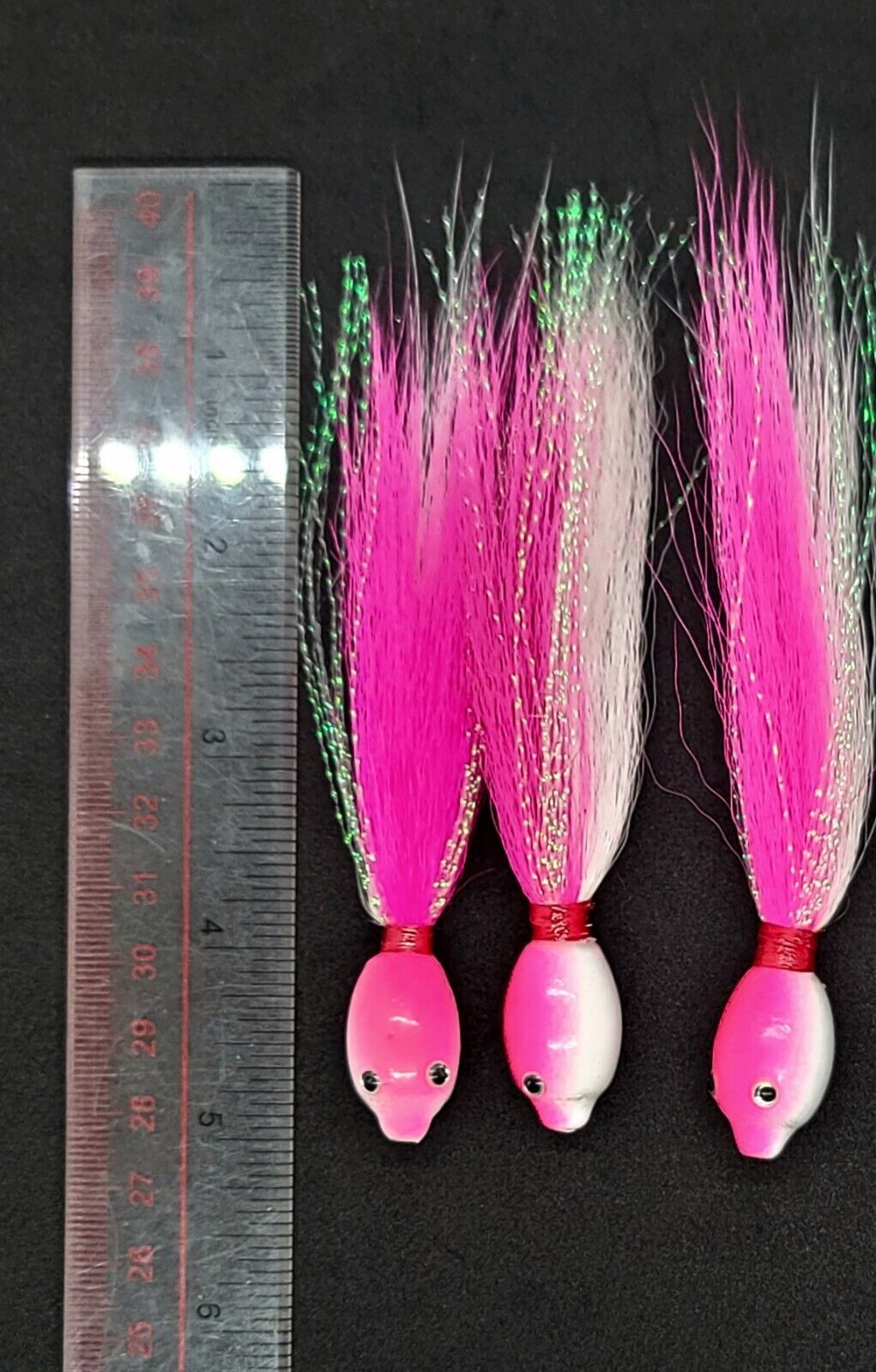 Miff's Custom Tackle - Floating Mouse Tails - Pink White - Tugfish