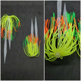40 Silicone Fishing Skirt 4"in/10 cm Glow Tails Fishing Lure Teaser Micro Tackle