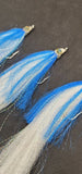 3 Fishing Teasers 5/0 Hooks Flies Fluke Flounder Striper Sea Bass Bait Rig Lure