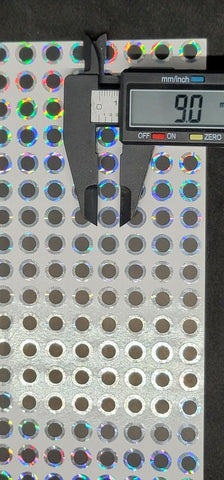 9mm Silver Reflective 2D Flat Stick-On Fishing Lure Eyes Tackle Craft 184 Pieces