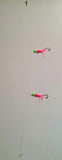 2.5" Pink Glow B2 Squid Hi-Lo Rig
