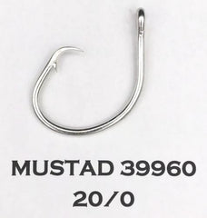 20/O Mustad Big Game Hooks