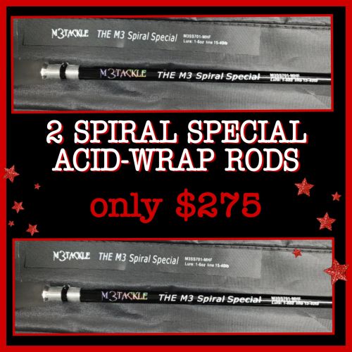 2 SPIRAL SPECIAL RODS FOR $275